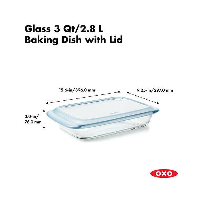 Glass Baking Dish with Lid (3.0 Qt) - US 8805