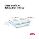 Glass Baking Dish with Lid (3.0 Qt) - US 8805
