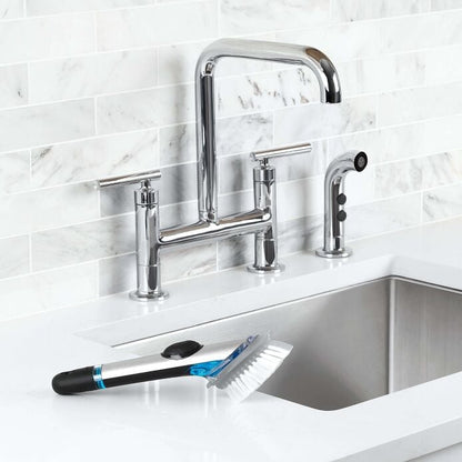 Steel Soap Dispensing Dish Brush - US 3318