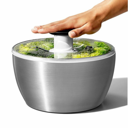 Steel Salad Spinner - US 7493