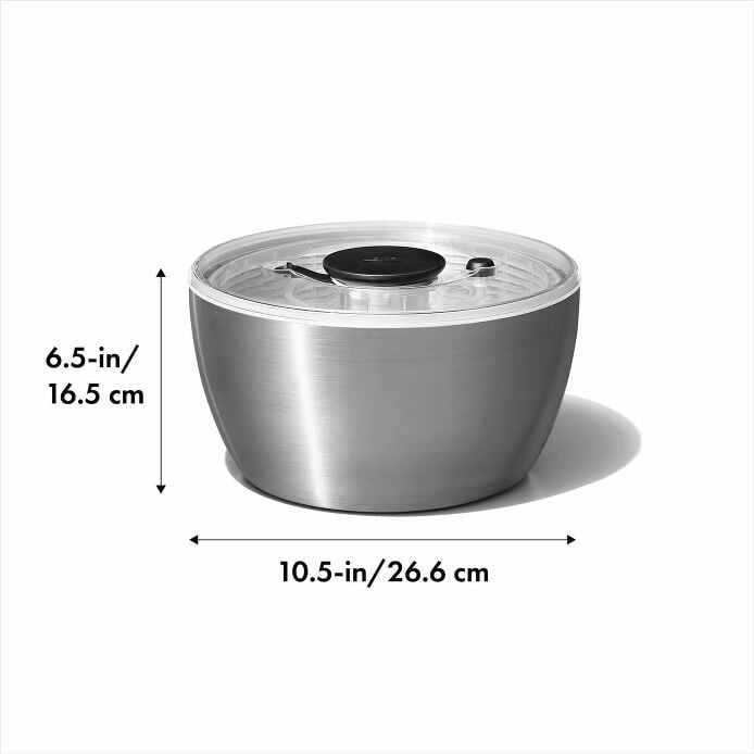 Steel Salad Spinner - US 7493