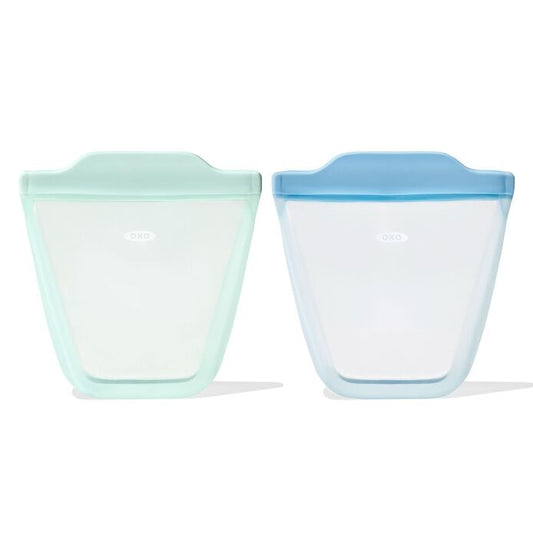 Tot Silicone Reusable Bag - 2-Piece Stand-Up Cup Set - US 8404