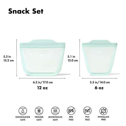Tot Silicone Reusable Bag - 2-Piece Stand-Up Cup Set - US 9624