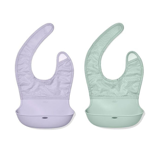 Roll-Up Bib - 2 Pack - Lilac And Opal - US 3517