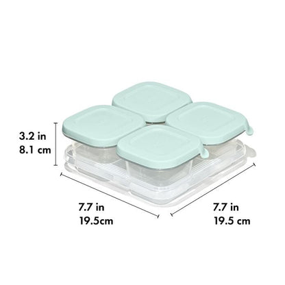 Silicone Baby Blocks Food Storage Containers (4 oz) - Opal - US 7290