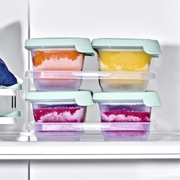 Silicone Baby Blocks Food Storage Containers (4 oz) - Opal - US 7290